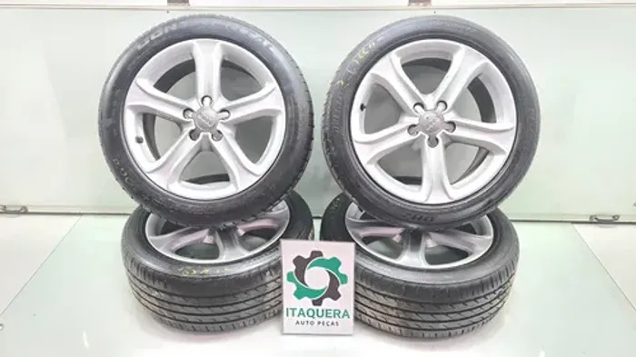Jogo Rodas Com Pneus 215/50 Aro 17 Audi A4 A3 Cinza