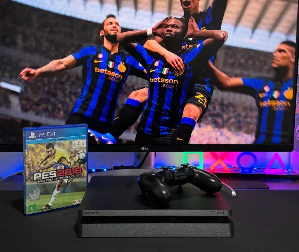 PS4 SLIM 500GB + CONTROLE | COMPLETO