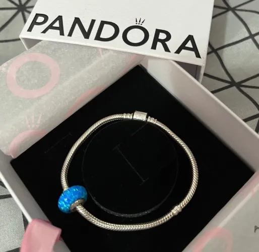 Bracelete Pandora com Charm Pandora Original