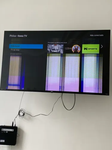 TV 50 polegadas com defeito