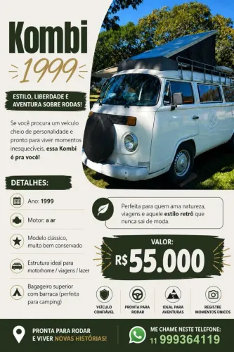 Volkswagen Kombi Standard/ Luxo/ Serie Prata 1999