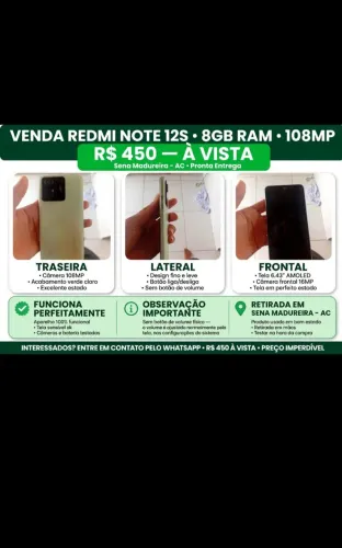 REDMI NOTE 12S 256GB