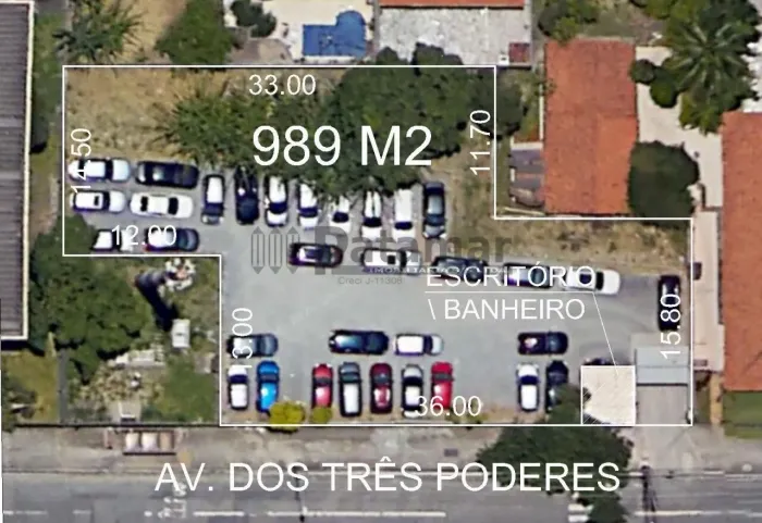 Terreno Comercial para para Alugar com 989 m² no Instituto de Previdência