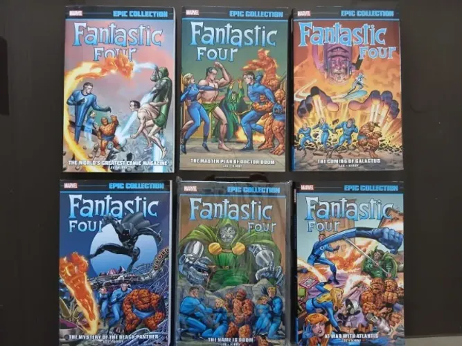 Hqs Epic Collection Fantastic Four fase Lee-Kirby Vol. 1 a 6 importadas