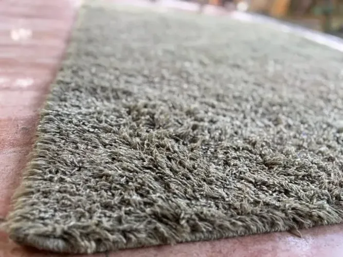 Tapete Peludo 2 m x 1,45m Bege Escuro - Grande e Macio