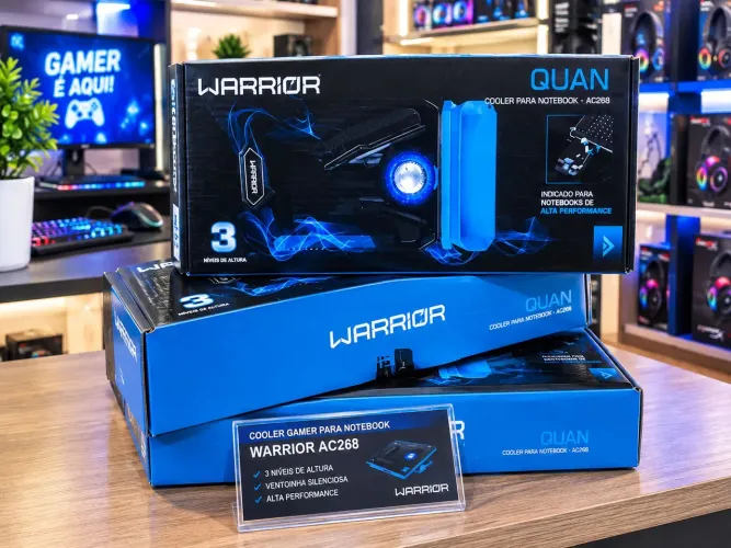 Cooler Gamer para Notebook Warrior Ac268 (Acessório novo Caixa lacrada)