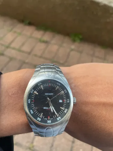 Relógio Orient Vintage Original Aço Inox Y2K 100m