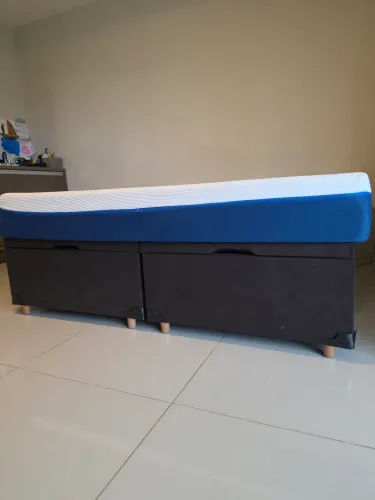 CAMA BOX BAÚ QUEEN COM COLCHÃO LUNNA NOVOS