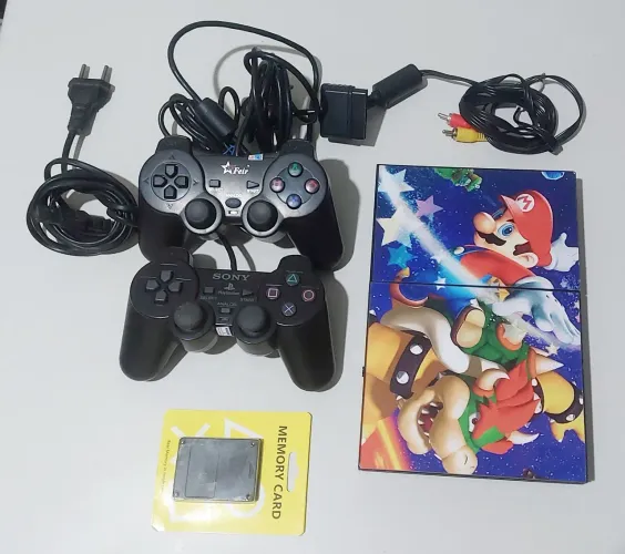 PlayStation 2 - Leitor funcionando perfeitamente + 2 Controles e Memory Card.- RETIRADA