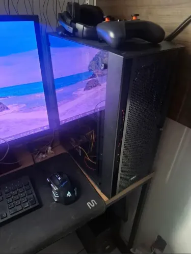 Cpu gamer core i7+placa de vídeo rx 590 8 gb+8gb ram ddr4+ssd