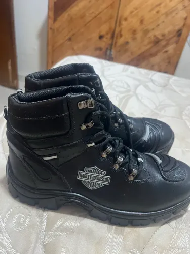 Bota Moto Harley Davidson Cano Curto Couro