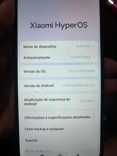 Celular Redmi 14C. 256g celular todo original novo 800 reais aceito