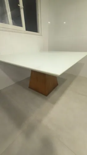 Mesa tampo de vidro 1,5x1,5