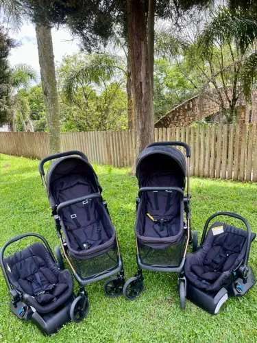 Vendo carrinho de bebê Galzerano Napoli com bebê-conforto e base.