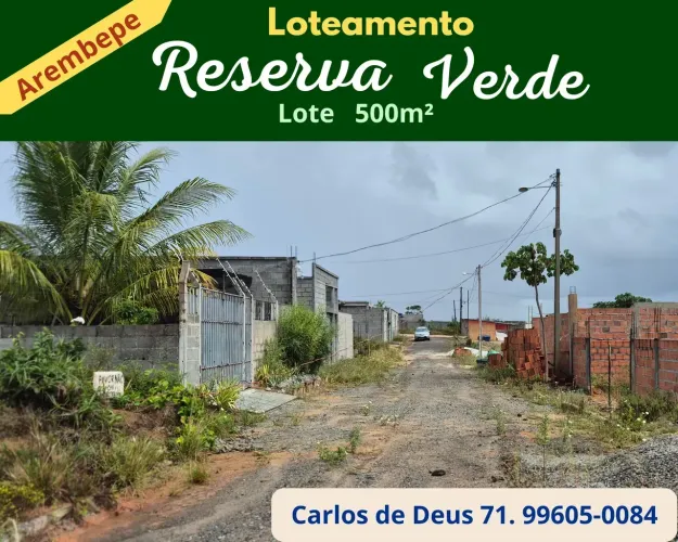 Excelente Lote à venda em Arembepe, Reserva Verde, 500m², com Infraestrutura