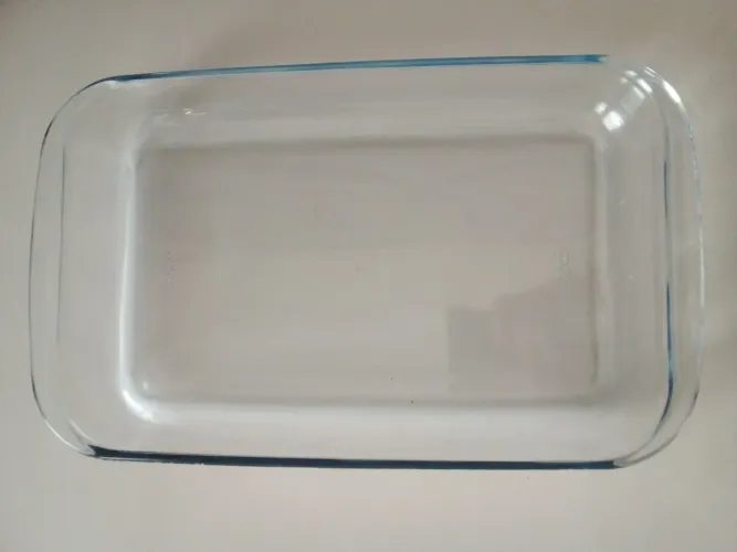 Travessa de vidro marinex retangular 