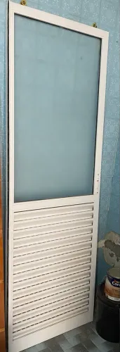 Porta de Correr Alumínio Branco Nova