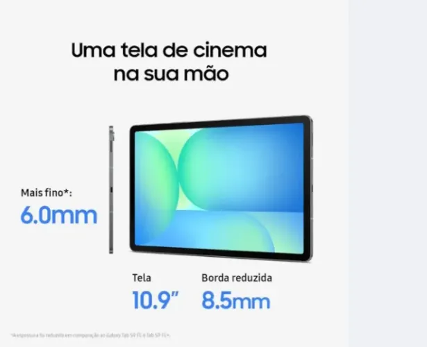 Tablet Samsung Galaxy Tab S10 FE com Capa e Caneta S Pen 8GB RAM 128GB 10,9" Wi-Fi