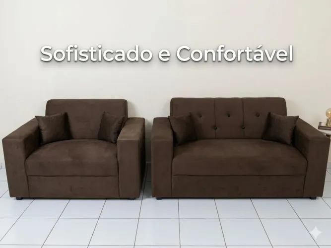 Jogo de Sofá de 2 e 3 lugares