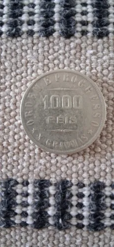 Moeda 1.000 Réis X Gramas 1909