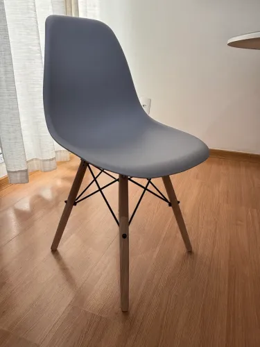 CONJUNTO DE CADEIRA EIFFEL CINZA