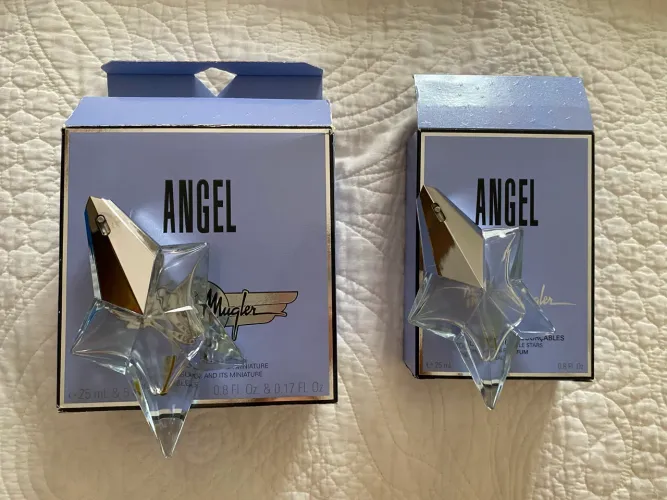 Frascos vazios do perfume Angel