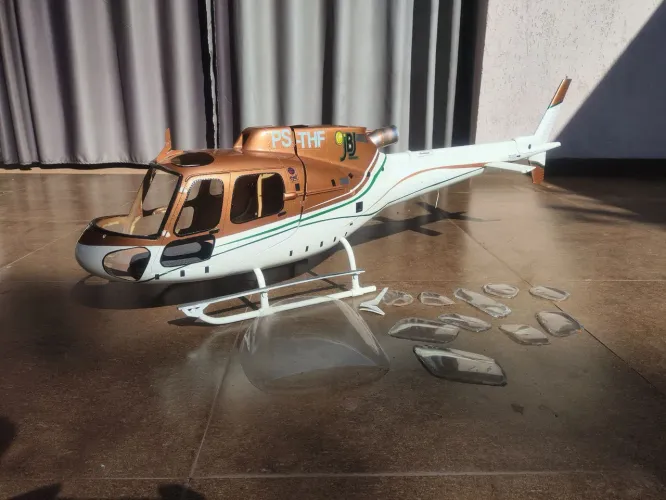 Fuselagem Heli classe 600 Esquilo As350 Pintura JBJ