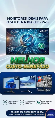 Monitores para computador de 19 até 24 polegadas com melhor preço do mercado.