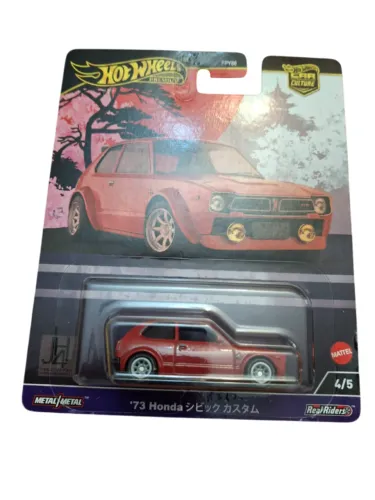 Hot Wheels Premium 73 Honda Civic Japan Vermelho