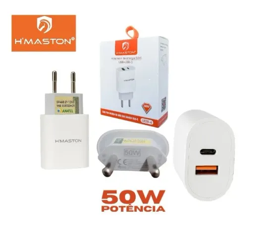 Fonte Carregador Turbo Usb C Pd 50w H'Maston