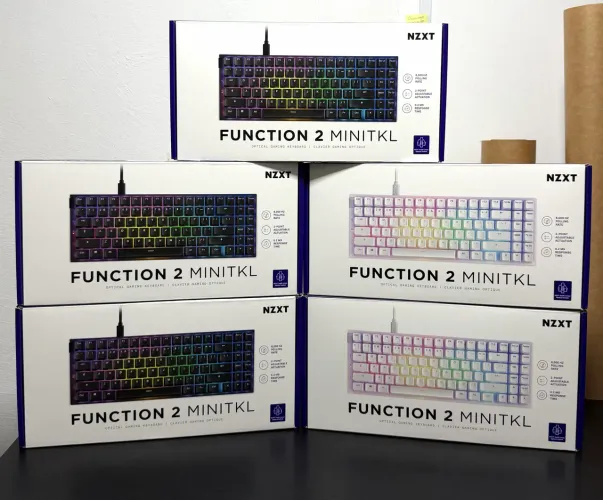 Teclado Gaming Nzxt Function 2 Minitkl, Ótico, Branco ou preto