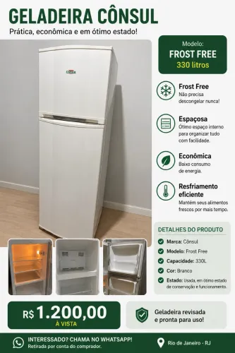 Consul frost free - Falar com Fabiano * ( Negociação só pelo WhatsApp)