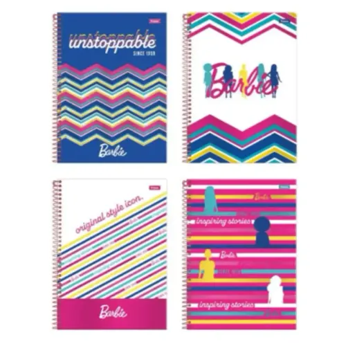 Caderno Univ 1 Matérias 80fls Barbie Style - Foroni