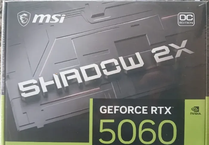 Nvidia RTX 5060 MSI SHADOW 2X 8gb OC GDDR7 NOVA LACRADA