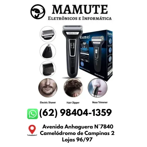 Aparador De Pelo Barba Nariz Shaver 3 Em 1 Kemei Km-6776