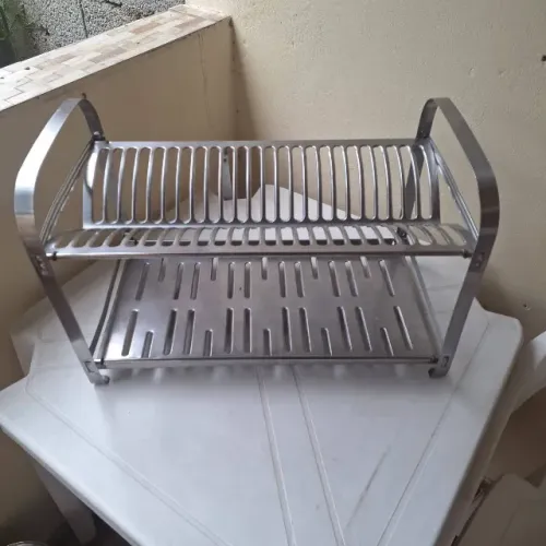 Escorredor de Pratos ou Louças 24 pratos com 2 Andares em Aço inox de Qualidade
