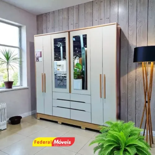 Guarda Roupa Com Espelho - Mega Oferta!