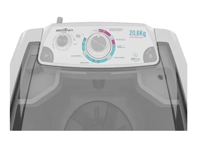 Lavadora Semiautomática Britânia 20,6KG | BLR04, 7 Programas, 510W, 127V