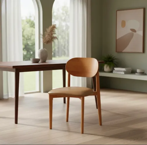 Cadeiras de Jantar Encosto Laminado e Assento Estofado Courino ÚLTIMAS UNIDADES !