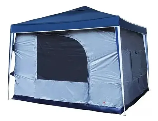 Kit Barraca Transform 5 a 6 Pessoas mais Tenda Sanfonada Belfix Azul Nova na Caixa