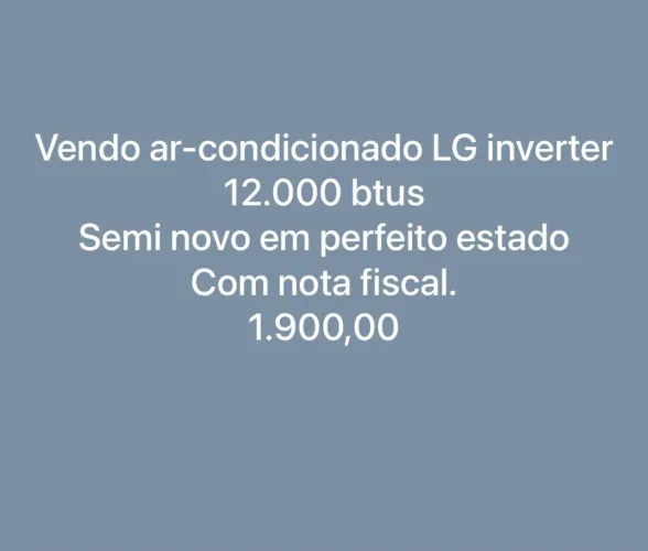 Ar condicionado 12 mil btus