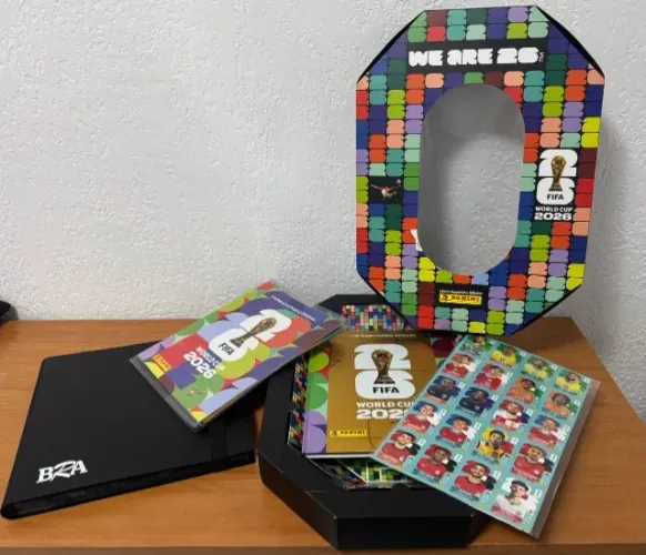 Kit Copa 2026: Álbum Estádio Numerado (13840) + Álbum Brochura + Kit Atualização 120 Figur