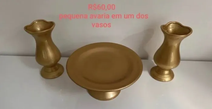 Kit porcelana dourada 