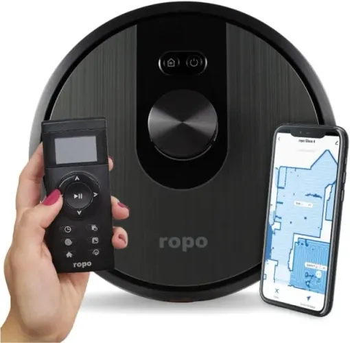 Robô Aspirador Ropo Glass 4 Preto Novo