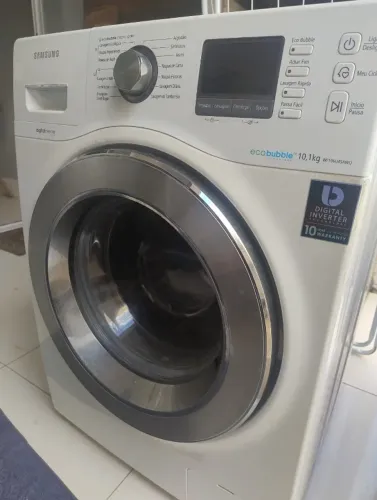 MÁQUINA DE LAVAR PARA RETIRAR PEÇAS (EIXO DO TAMBOR QUEBROU) - SAMSUNG ECO BUBBLE 10,1 KG