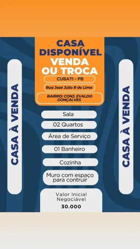 Casa a venda ou troca
