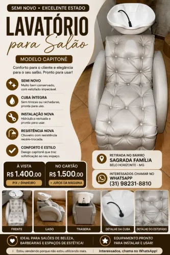 LAVATÓRIO PARA SALÃO - SEMI NOVO