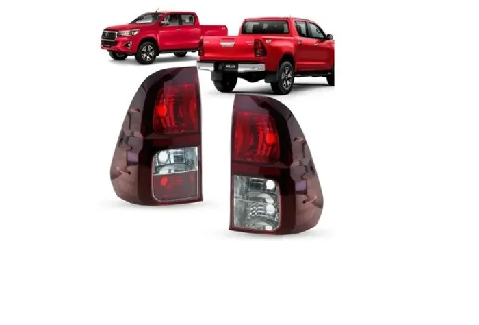 Par Lanterna Traseira Fundo Escuro Hilux 2016 2017 2019 2020 