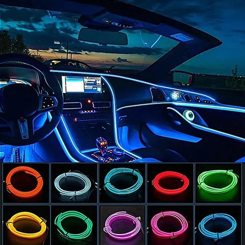 Fita Neon em Led automotiva 5 Metros El Wire Color