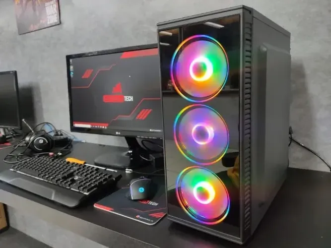 PC Gamer Completo Core i7 | 16 GBs | RX 580 8 GBs | SSD 512 Gbs (Novo c/ Garantia)!